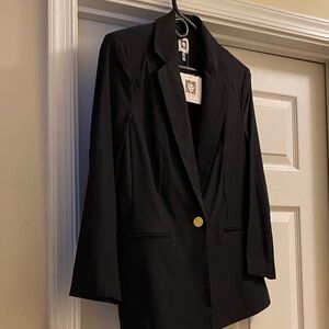 Anne Klein Black Blazer with Gold Button